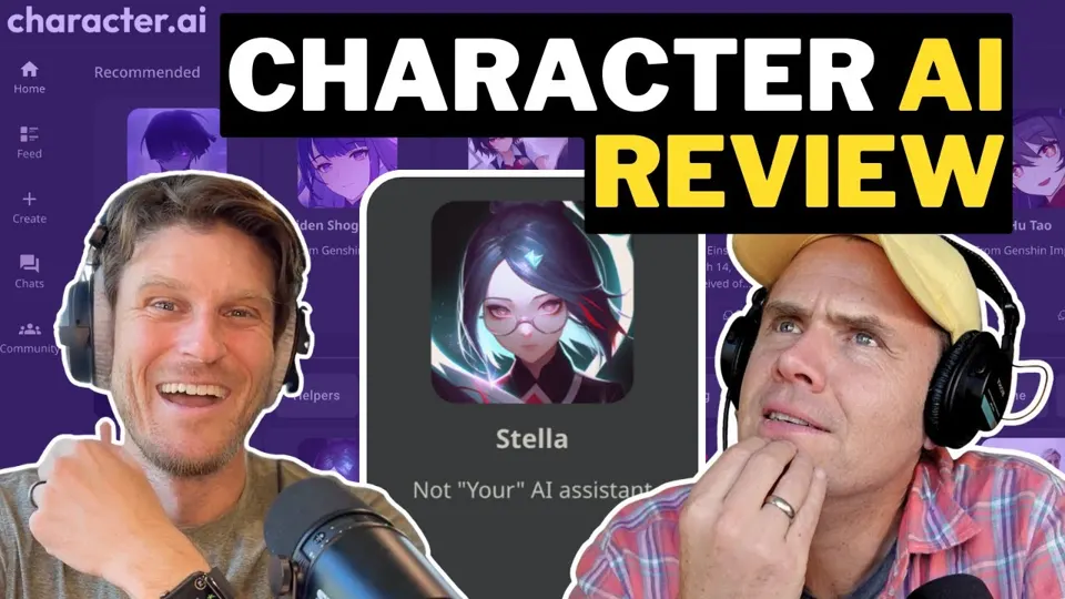Miniatura del video de YouTube «AI Tools: Character AI Review» (canal AI For Humans)