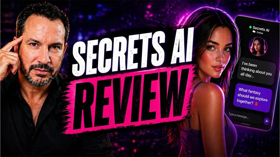 Miniatura del video de YouTube «Secrets AI Review: I tested it so you don't have to» (canal AI Girlfriend Decoded)